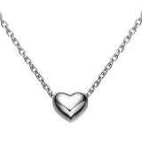 Peach Love Heart Pendant Necklace Clavicle Chain