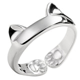 Kitty Cat Paws Ears Open Tail Knuckle Ring
