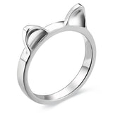 Kitty Cat Ear Ring Band Tiny Finger Jewelry Cute