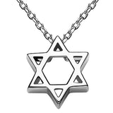 Hexagram Jewish Star of David Six Pointed Pendant Necklace