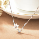 Sakura Blossoms Necklace Pendant 925 Sterling Silver