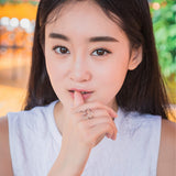Hollow Luck Rabbit Bunny Open Tail Ring