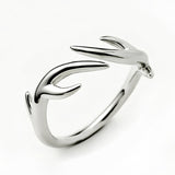 Deer Reindeer Antler Ring Adjustable