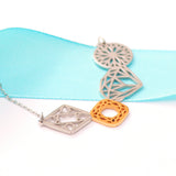 925 pure silver painted Stone Necklace