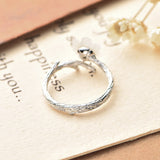 Sakura Flower Blossoms Open Tail Ring Fine