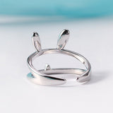 Hollow Luck Rabbit Bunny Open Tail Ring