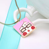 Square 925 Silver Necklace Fashion Pendant