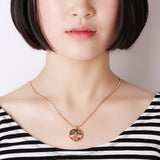 Round 925 Silver Necklace Pendant all-match personality