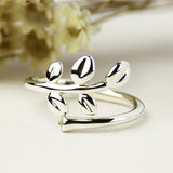 Open Leaf Leaves Tree Vine Ring Adjustable Branch Ring