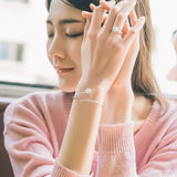 Snow Sakura Open Bangle Bracelet Fine