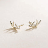 Antlers Deer Reindeer Earrings Pierced Stud